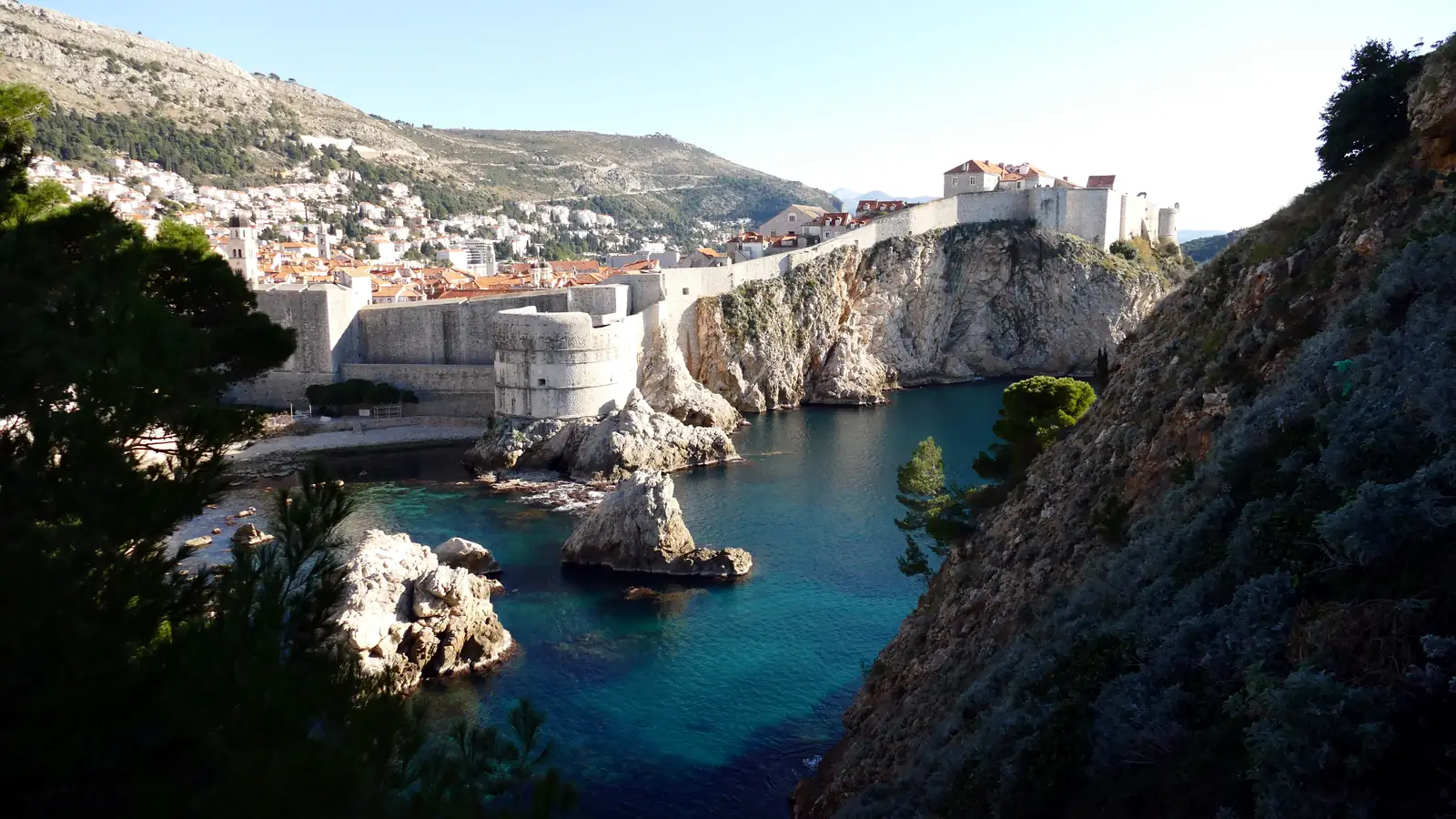 Fort Lovrijenac and the bay below Dubrovnik's walls – King's Landing in Game of Thrones
